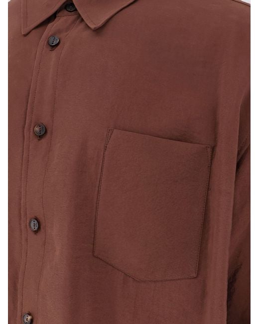 Hevò Brown Arpinova Modal Blend Shirt for men