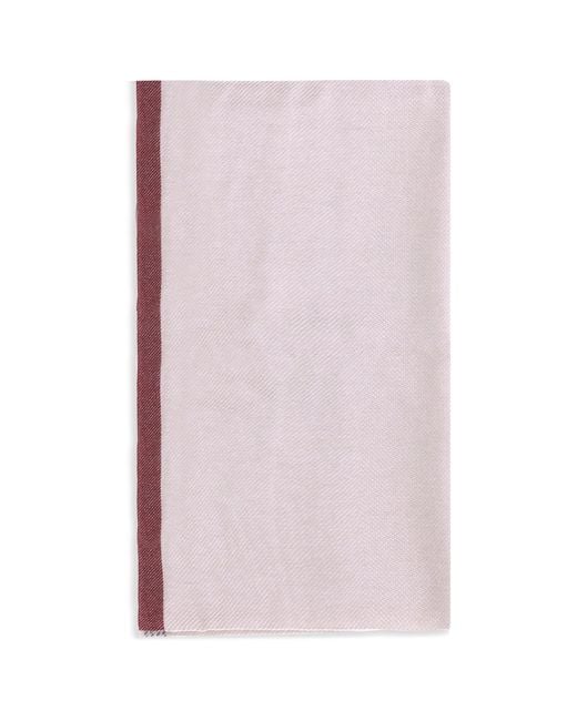 Brunello Cucinelli Pink Cashmere Scarf for men