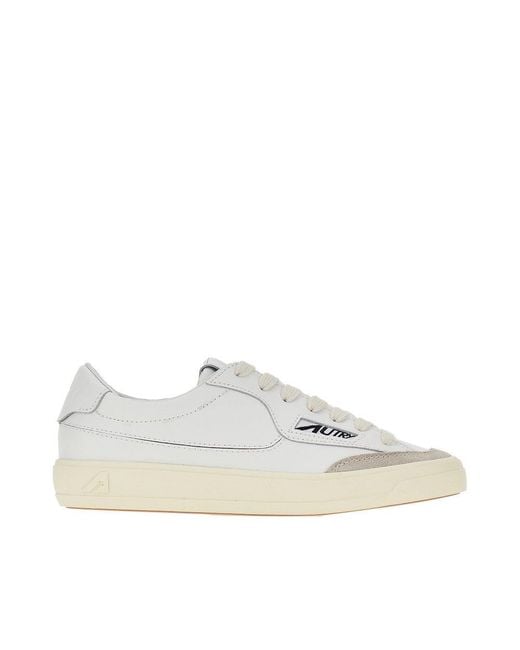 Autry White Windscape Low Leather Sneakers