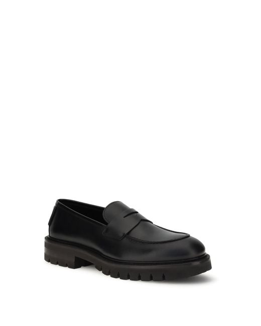 Ferragamo Black Penny Loafers