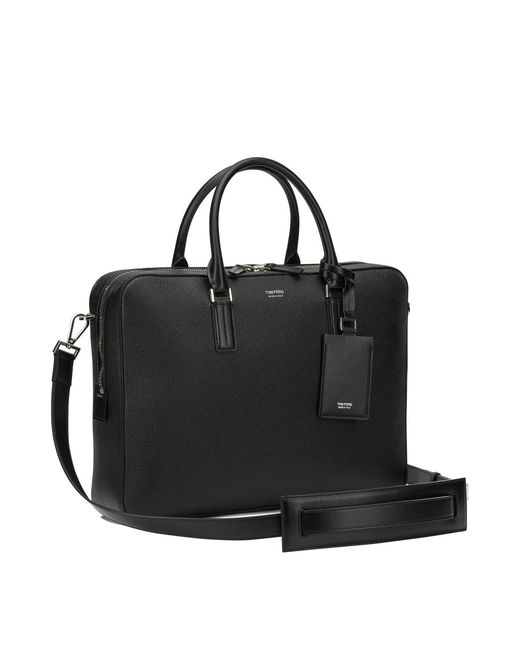 Tom Ford Black "Elliot" Large Handbag for men