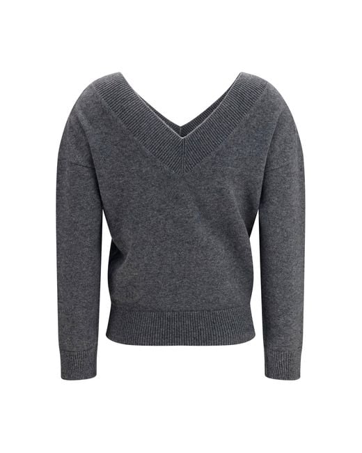 Tom Ford Gray V-Neck Sweater