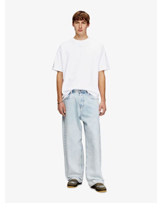 DIESEL White T-Lucien-Ihbi Cotton T-Shirt for men