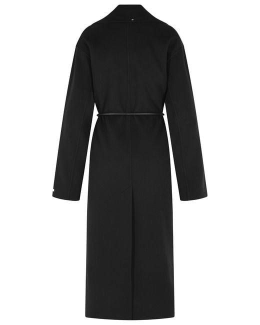 Sportmax Black 'Zannata' Oversize Virgin Wool Coat