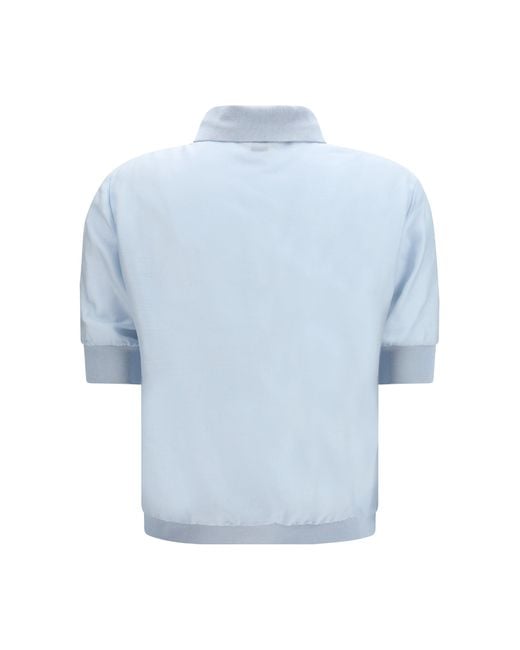 Jacob Cohen Blue Short-Sleeve Blouse