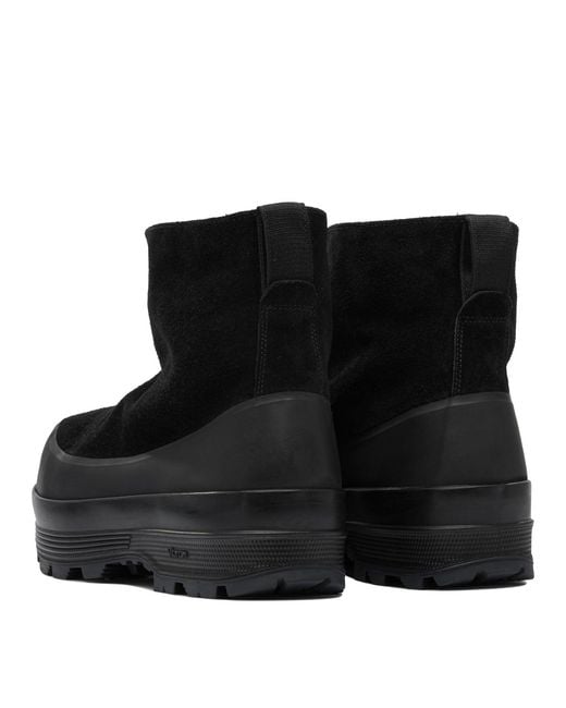 Stone Island Black Suede Ankle Boot for men