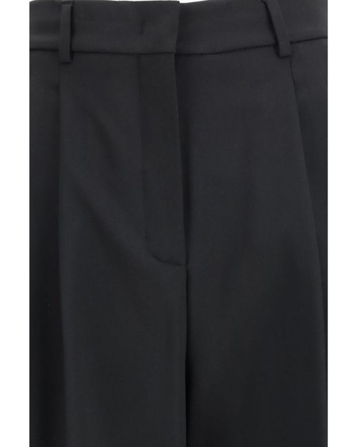 Weekend by Maxmara Black Wide-Leg Pleated Trousers