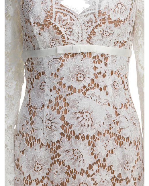 Self-Portrait Dresses White