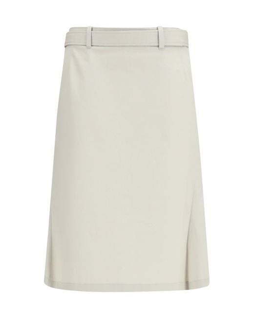 Rier White Cotton Utility Skirt