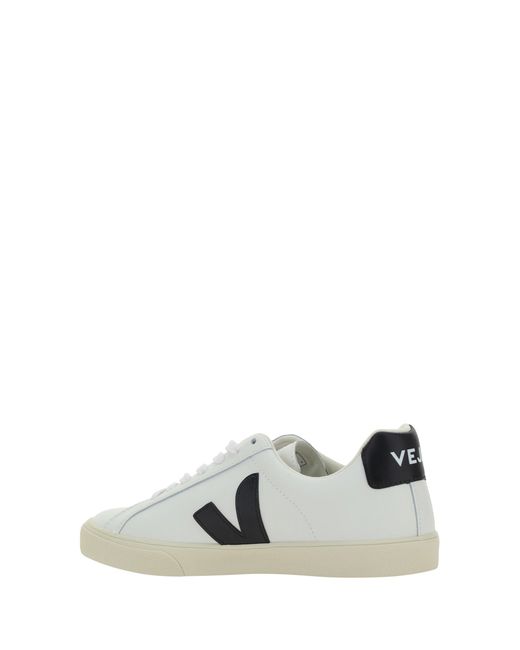 Veja White Esplar Logo Leather Trainers