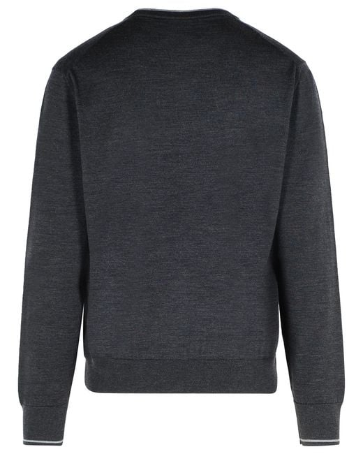 Dolce & Gabbana Gray Virgin Wool Sweater for men