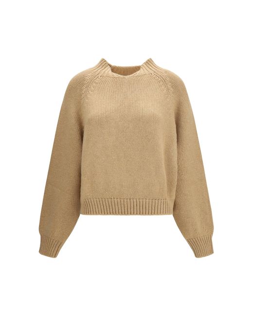 Khaite Natural Cain Cashmere Sweater Biscotti