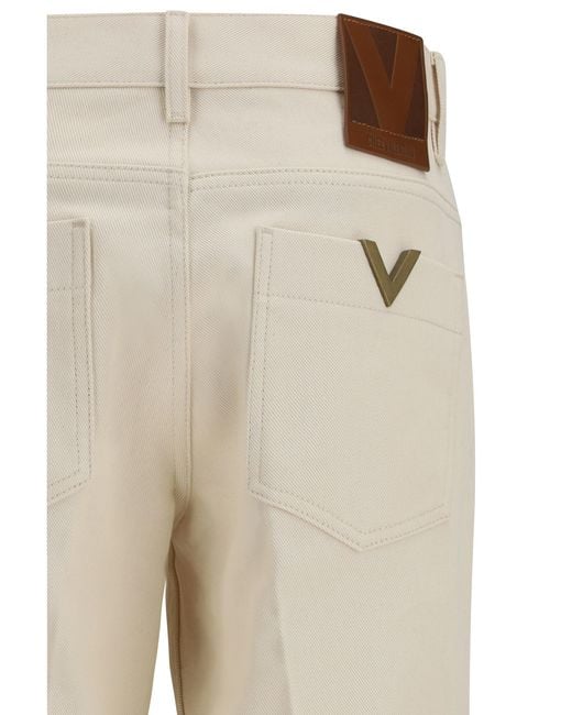 Valentino Natural Five-Pocket Flare Pants
