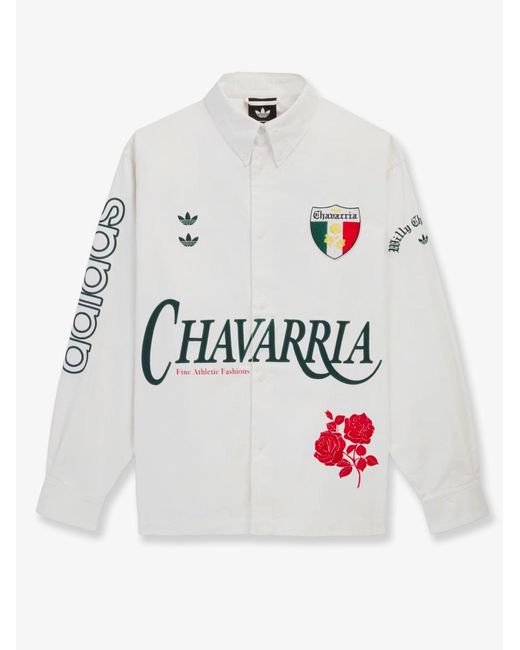 ADIDAS X WILLY CHAVARRIA White Button Up Cotton Shirt for men