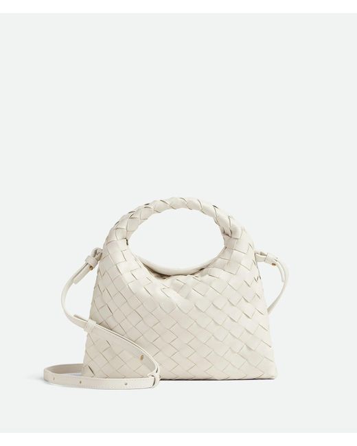 Bottega Veneta White "Mini Hop" Handbag