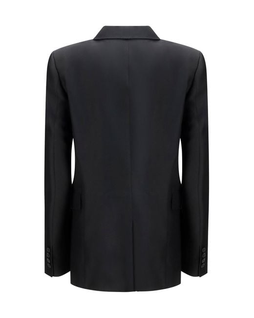 Khaite Black Blazer Rolo Silk-Wool