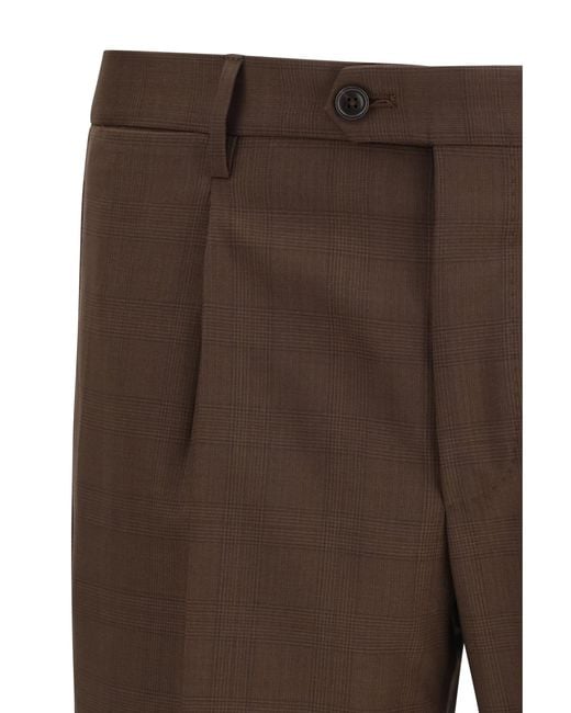 Tagliatore Brown Virgin Wool Suit for men