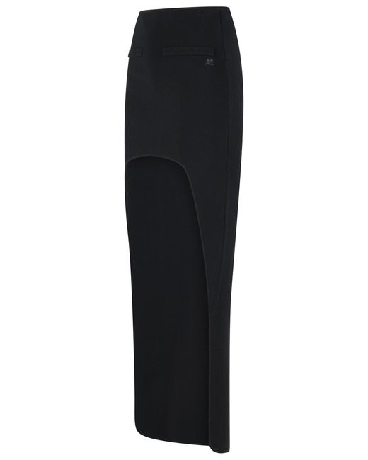 Courreges Black Long Skirt