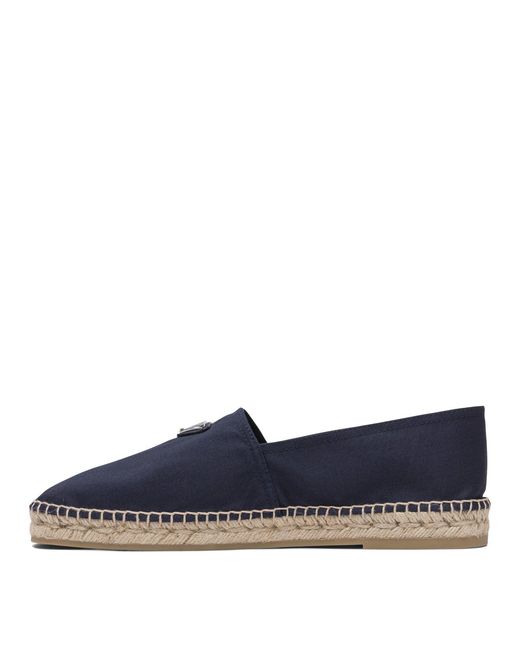 Prada Blue Cotton Espadrilles for men