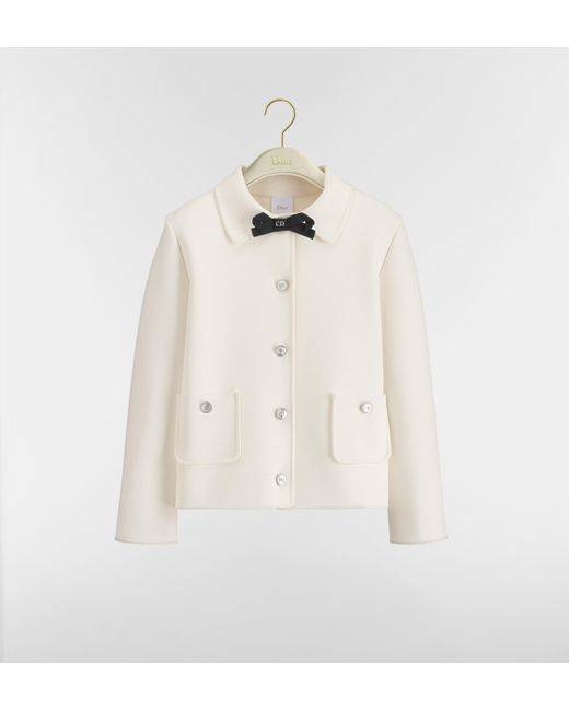 Dior White Cropped Jacket