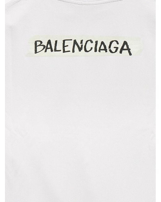 Balenciaga White Over Zip-Up Hoodie Cotton Sweatshirt for men