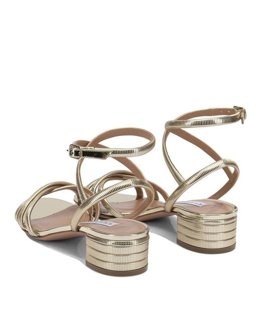 Aquazzura Natural "Heatweave 35Mm" Heeled Sandals