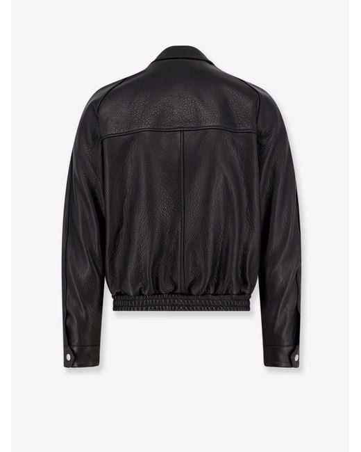 TONYWACK Black Vintage Leather Jacket for men