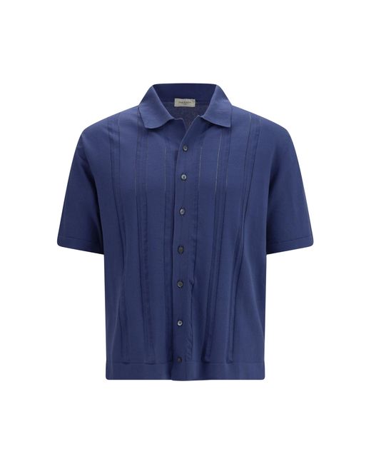Piacenza Cashmere Blue Polo Shirt for men