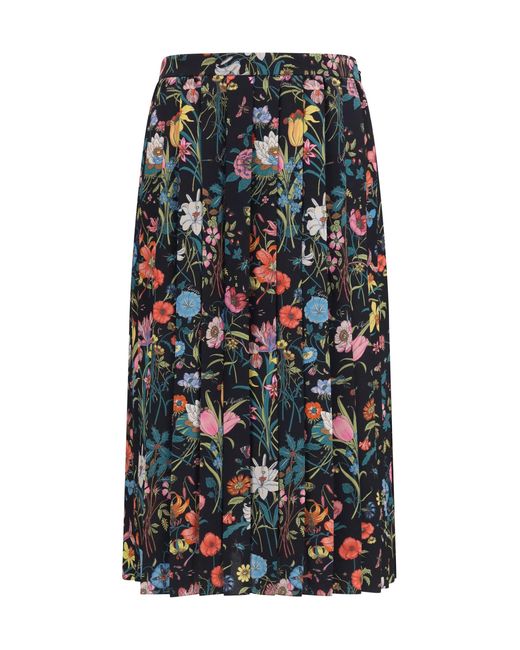 Gucci Multicolor Skirt Flora Silk Midi/Multicolour