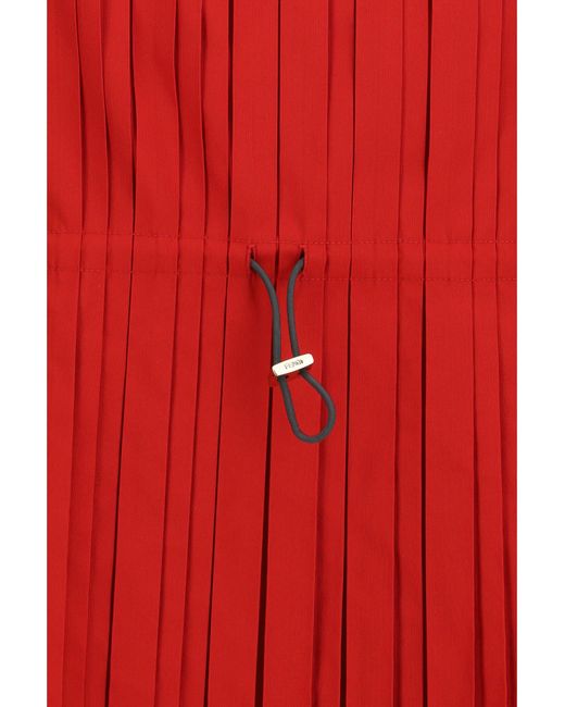 Fendi Red Short Faille Dress
