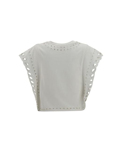 Isabel Marant Gray Marant Etoile Odyle Cotton T-Shirt