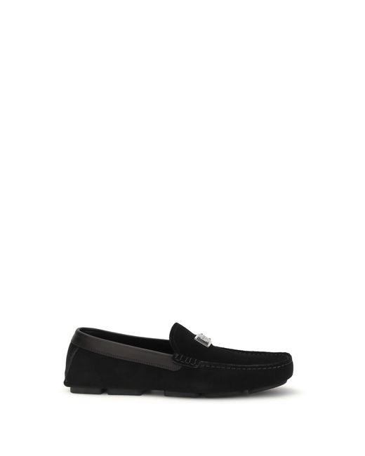 Dolce & Gabbana White Suede Loafers for men