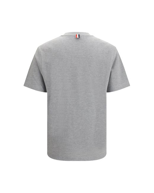 Thom Browne Gray Cotton T-Shirt for men