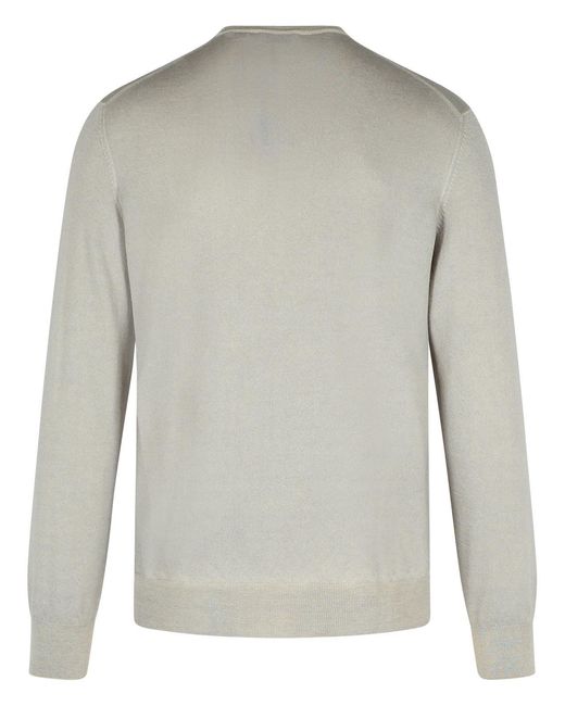 Gran Sasso Gray Cashmere Wool Sweater for men