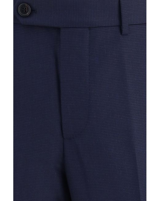 Brunello Cucinelli Blue Tailored Virgin Wool Pants for men