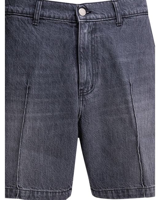 mfpen Blue Cotton Shorts for men