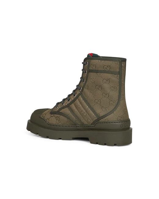 Gucci Green Gg Ankle Boots