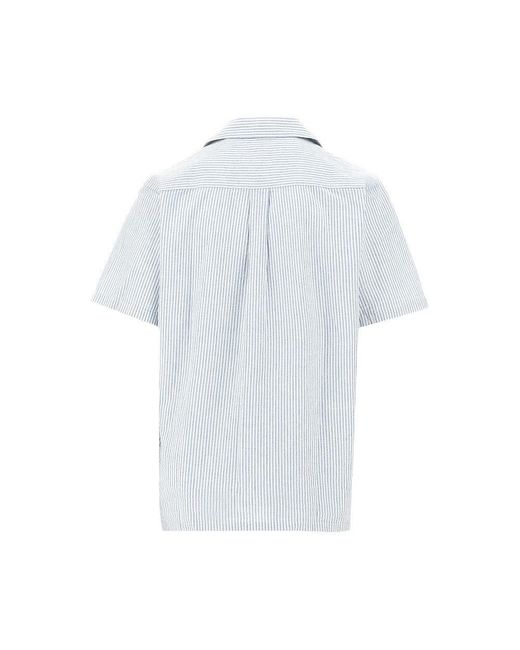 Les Deux Blue 'Lukas' Striped Shirt for men