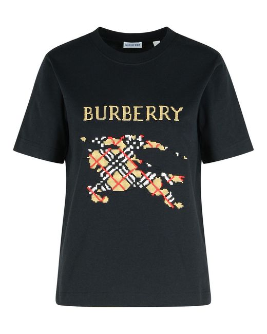 Burberry Black 'Frankie' Cotton T-Shirt
