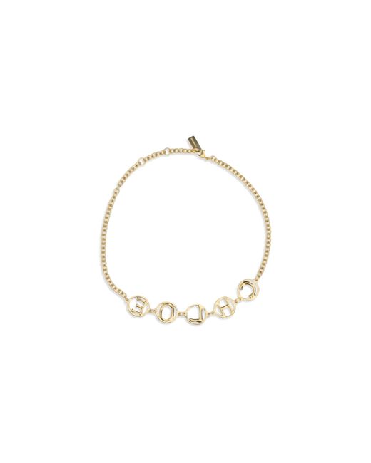 Chloé Metallic Chloã Script Choker Necklace