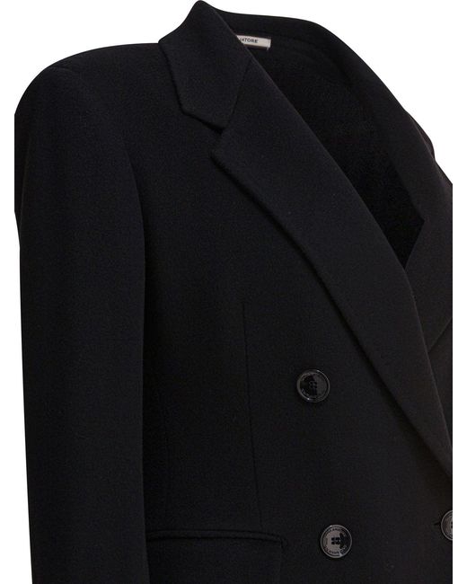 Tagliatore Black Cashmere Coat