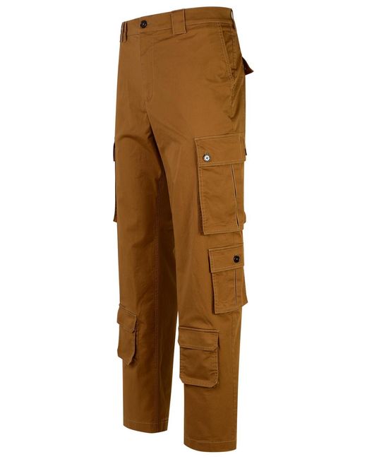 Dolce & Gabbana Brown Cotton Cargo Trousers for men