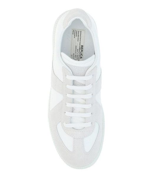 Margiela White Leather Sneakers for men