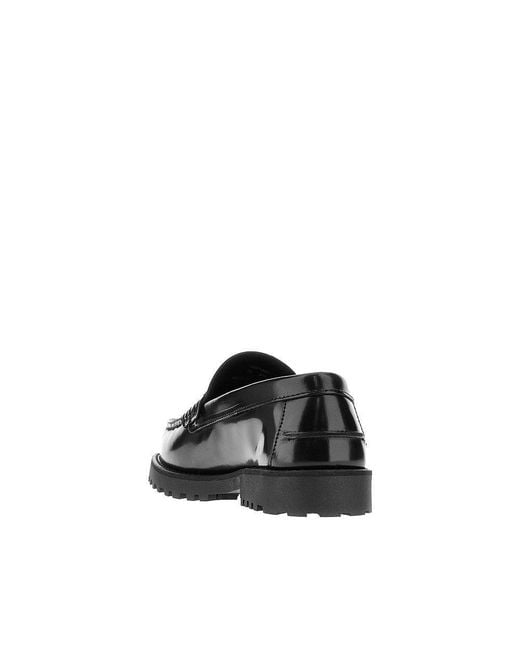 Bianco Black 'Biagreg' Leather Loafers for men