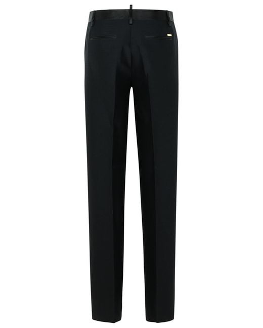DSquared² Black Daisy' Virgin Wool Blend Pants