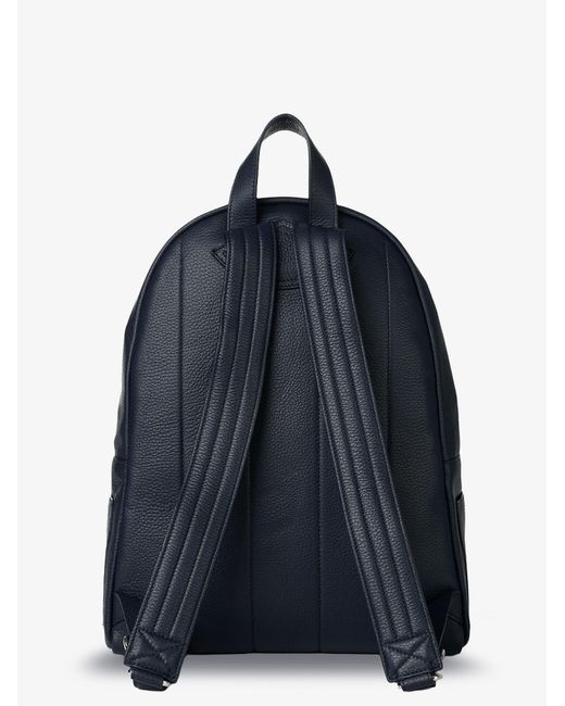 Orciani Blue Leather Backpack for men