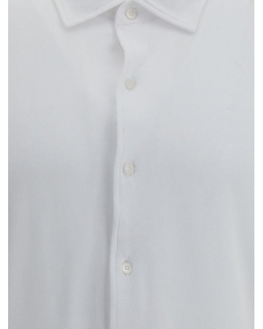 Brooksfield White Cotton Shirt for men
