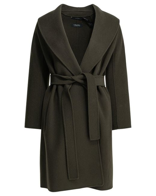 Max Mara Black Long Wool Coat