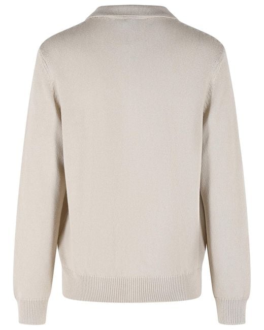 Eleventy Natural Cotton Silk Sweater for men