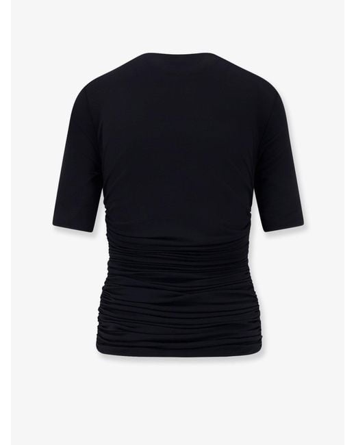 Alaïa Blue T-Shirts And Polos Noir Viscosa Elastan